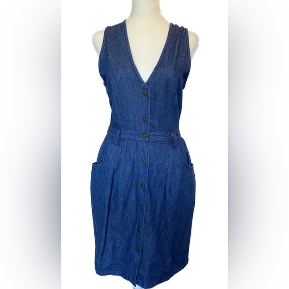 Vintage Dresses & Skirts - Vintage Blue Jean Dress